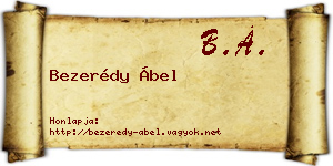 Bezerédy Ábel névjegykártya