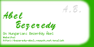 abel bezeredy business card